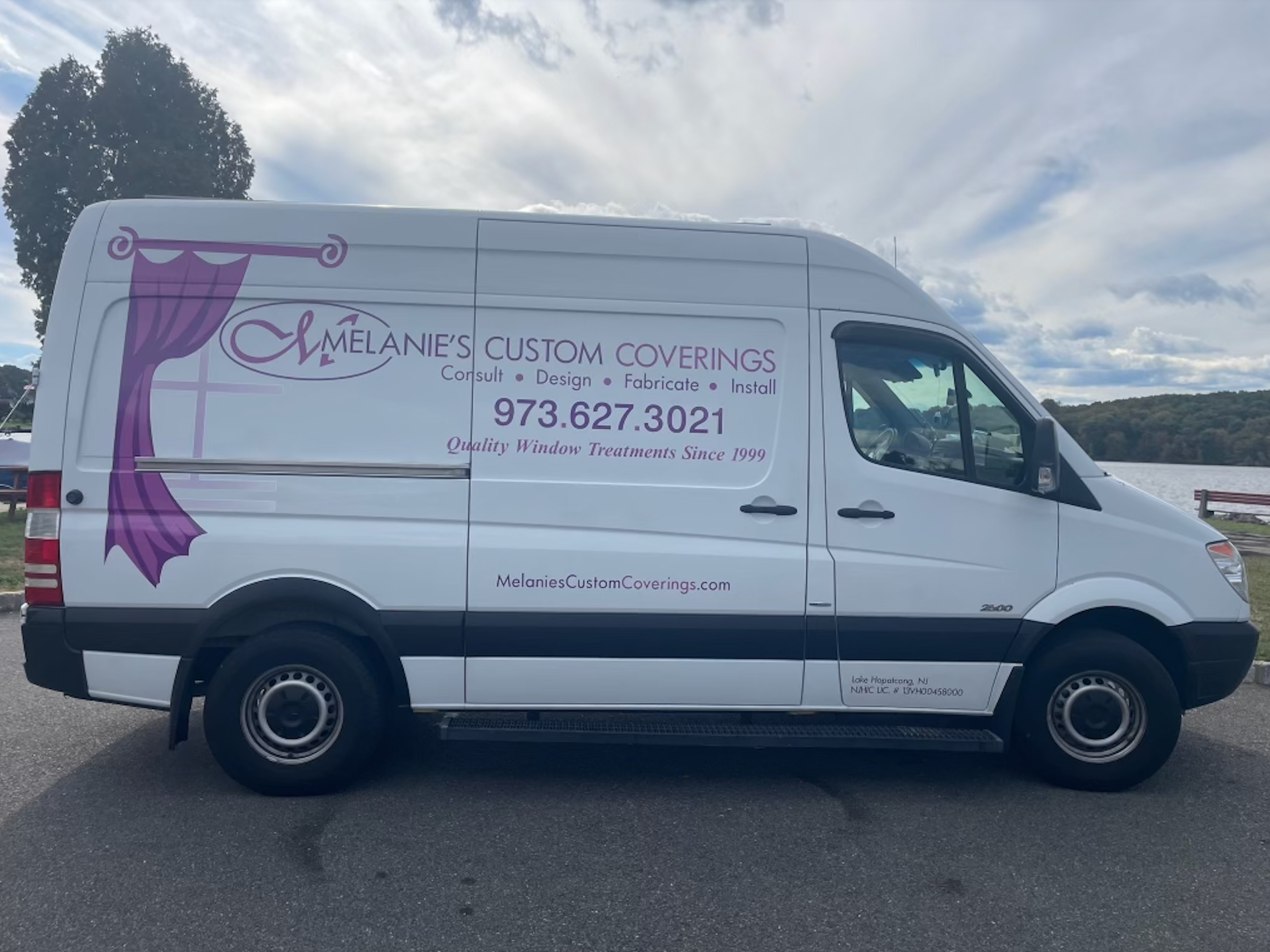White van with