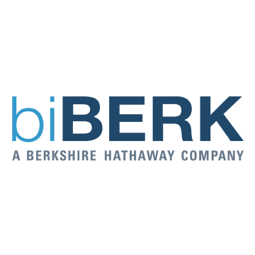 Logo of biBERK, a Berkshire Hathaway Company. Text is blue and dark blue on a white background.