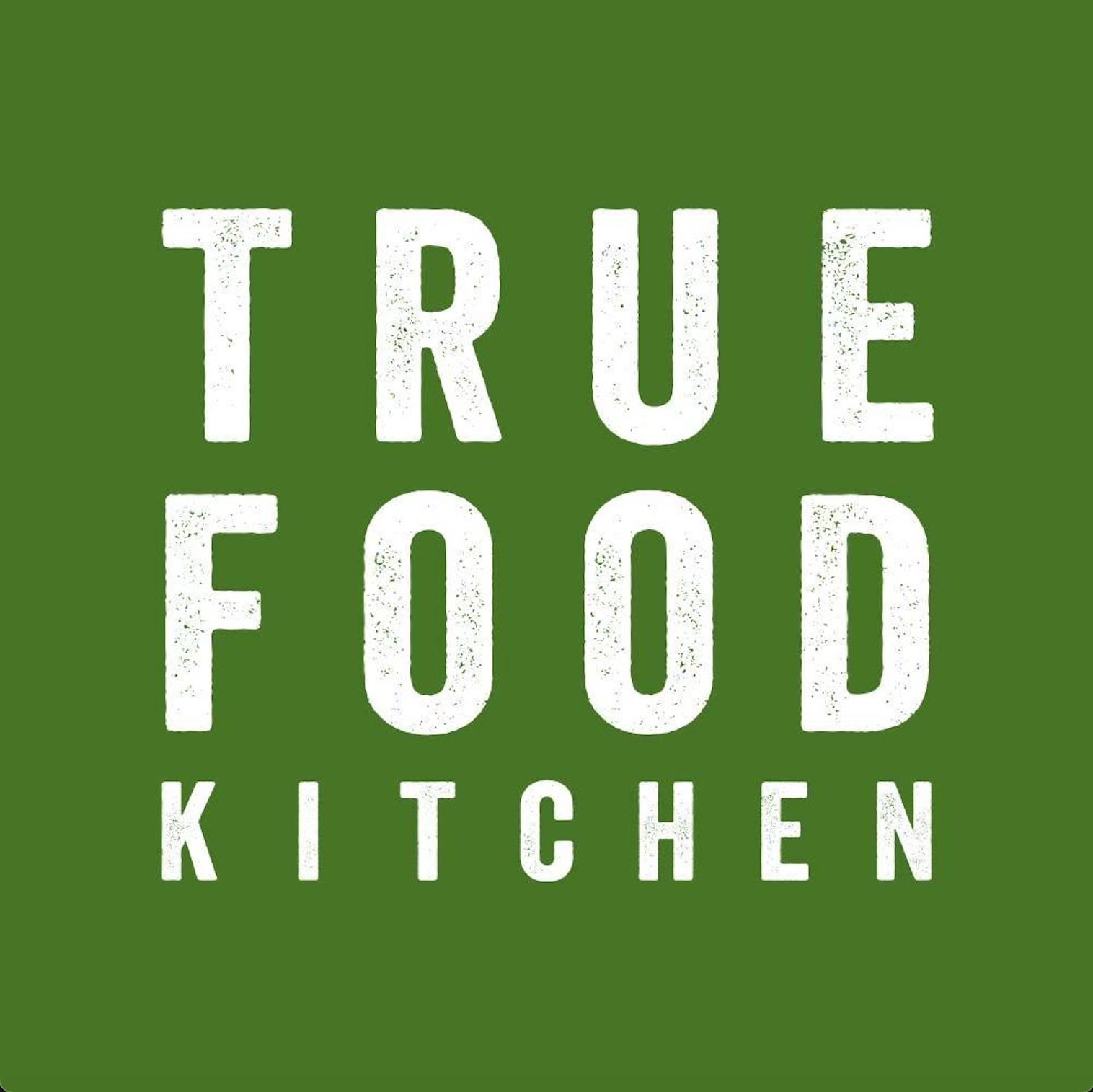 True Food Kitchen logo in white text on a green background