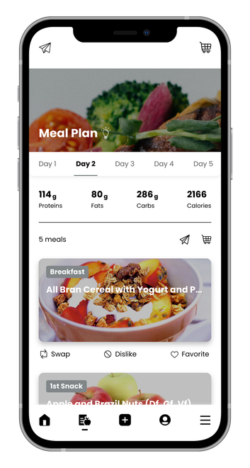 Elevate with Emily app meal plan