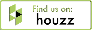 Find us on Houzz logo with green icon and black text on white background
