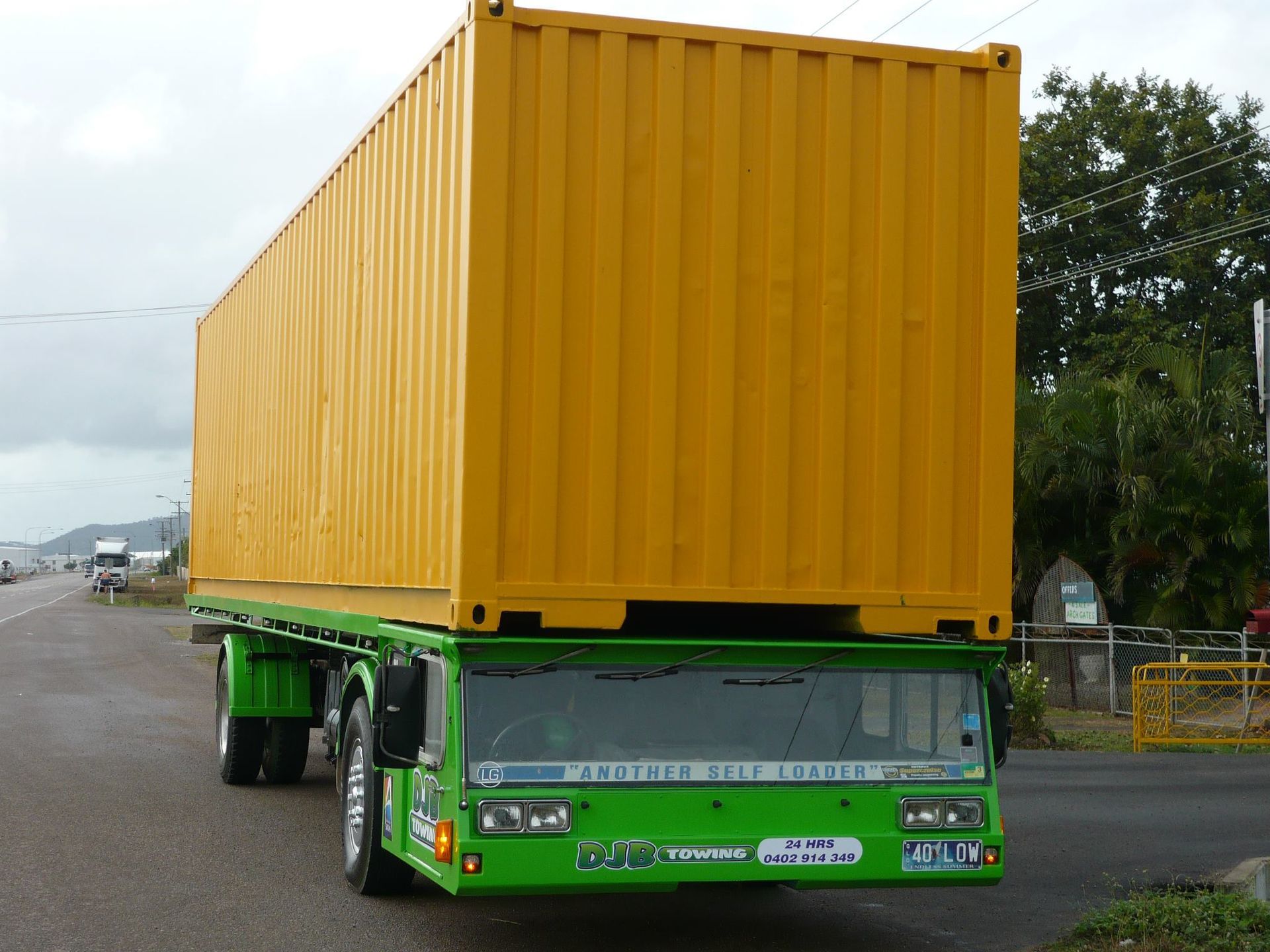 Yellow Container On a Truck Tray  — Hot Shots 2 U In Townsville, QLD