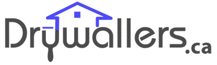 Drywallers.ca logo with a blue house icon over the word "wallers."