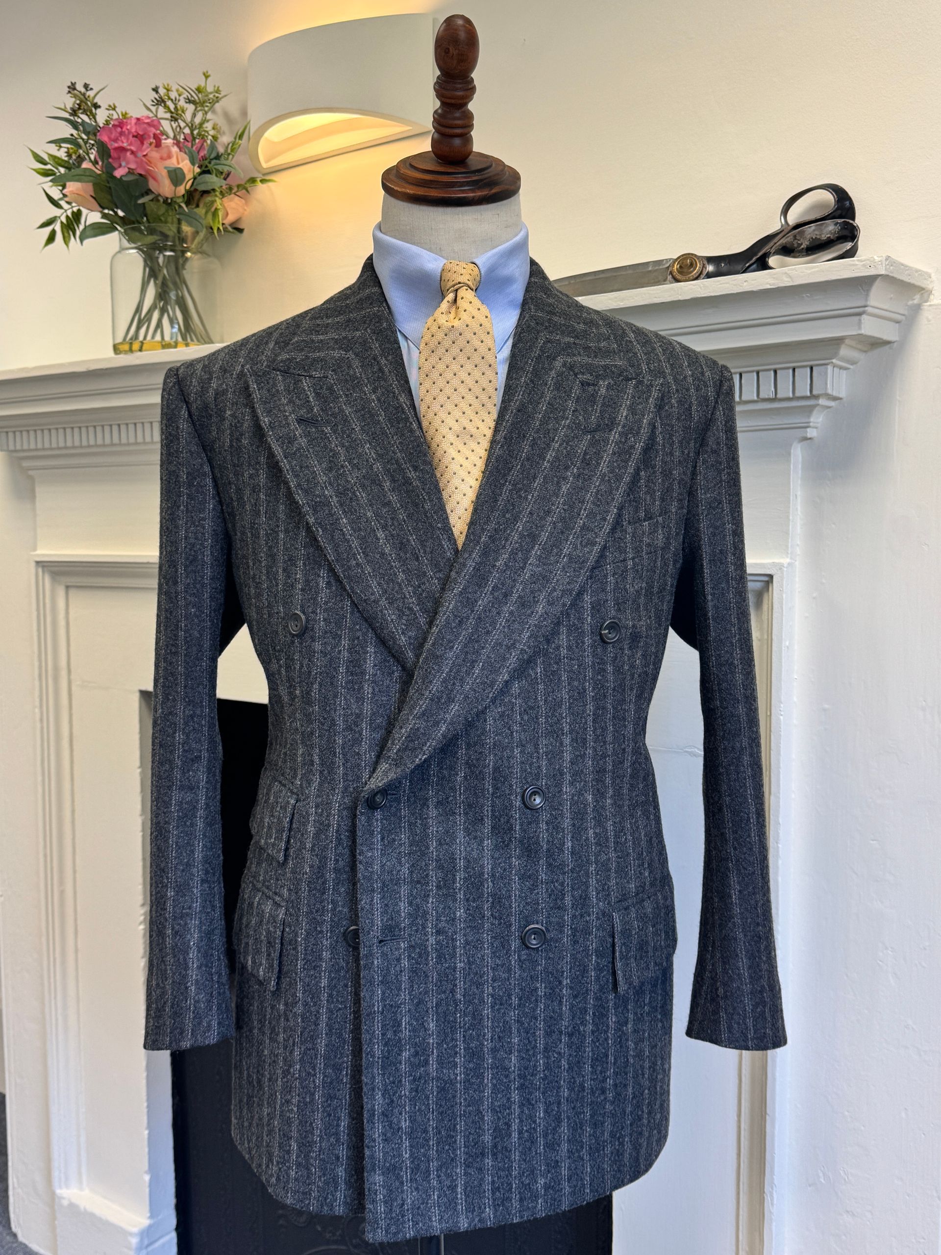 Bespoke Savile Row suit in Edward George Northleach Cotswolds Tailoring studio
