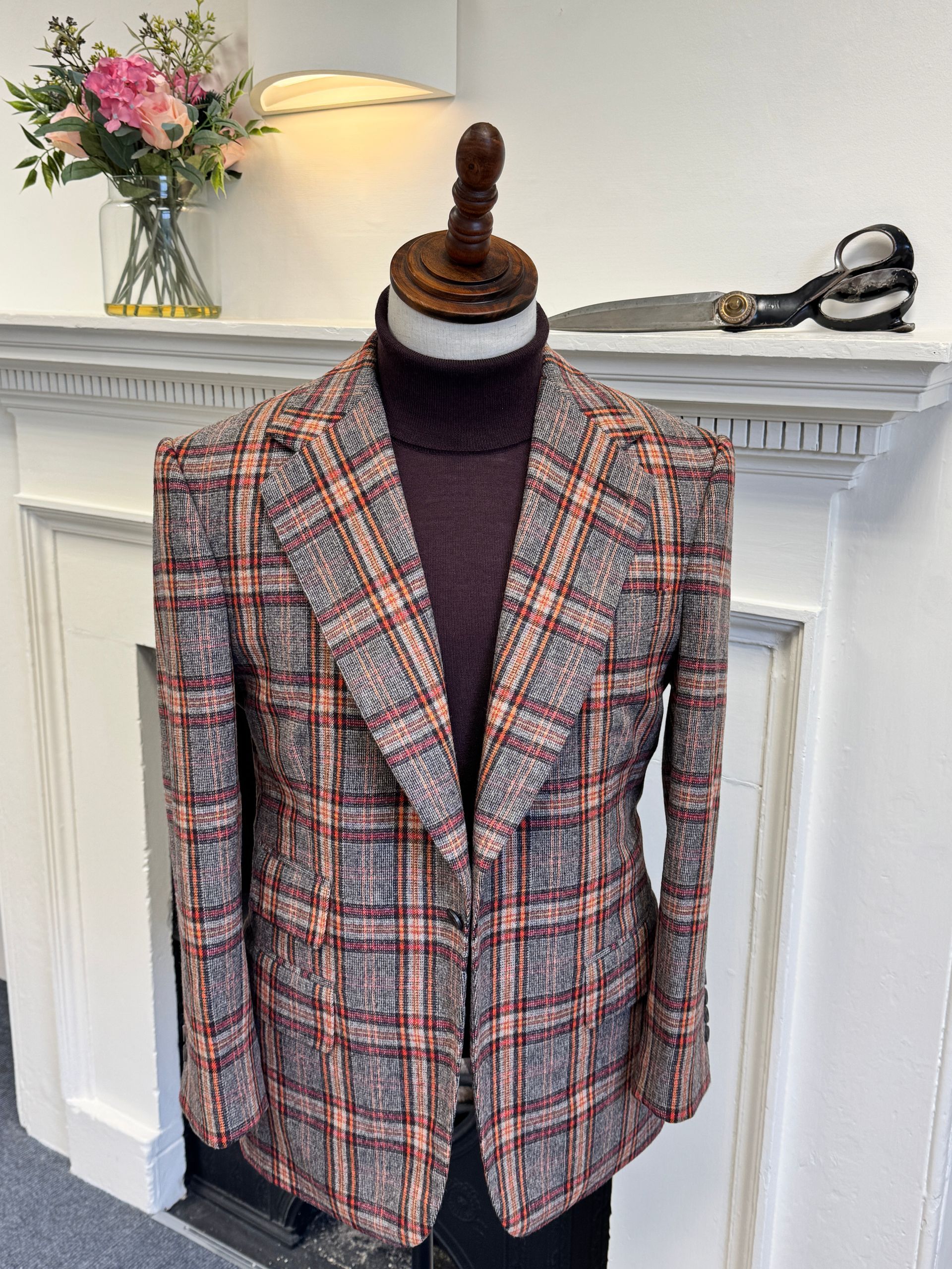 Bespoke single breasted negroni flannel jacket