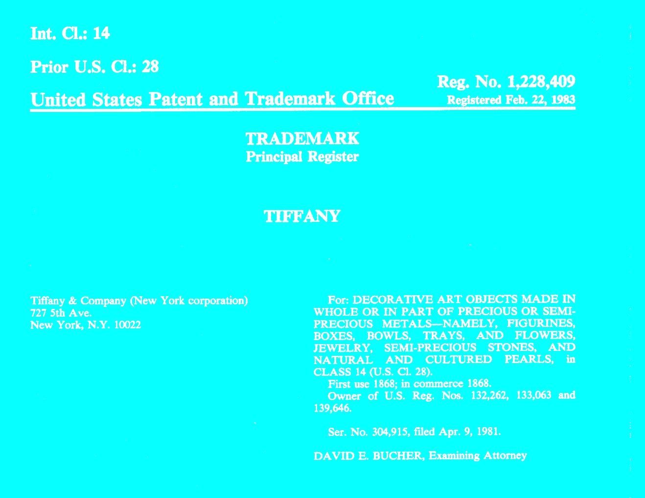 Trademark document for 