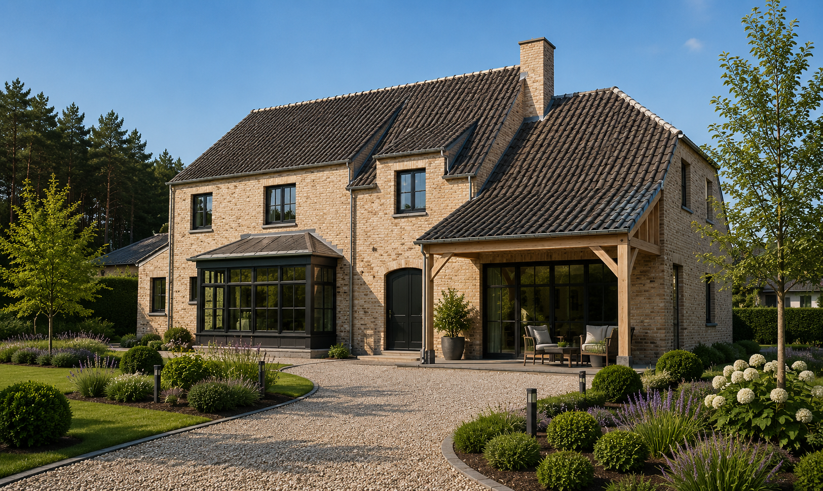 Landelijke nieuwbouw woning met volumes in Scherpenheuvel - Architectengroep-Janssens