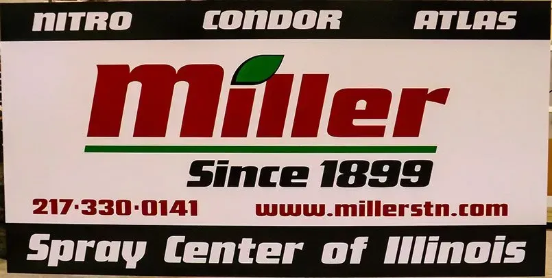 A sign for miller spray center of illinois