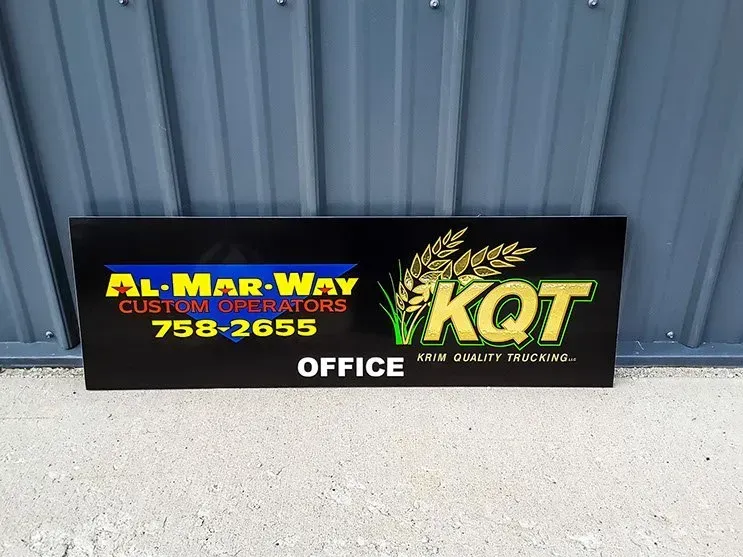 A sign that says al-mar-way custom operators on it