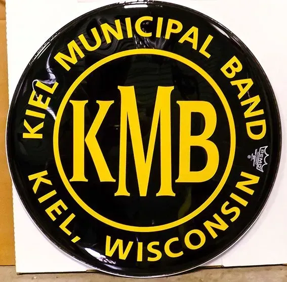 The logo for the kiel municipal band in wisconsin