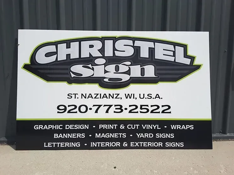 A sign that says christel sign on it