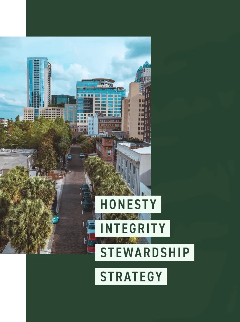 A picture of a city with the words 