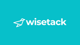 Wisetack logo in white on a teal background
