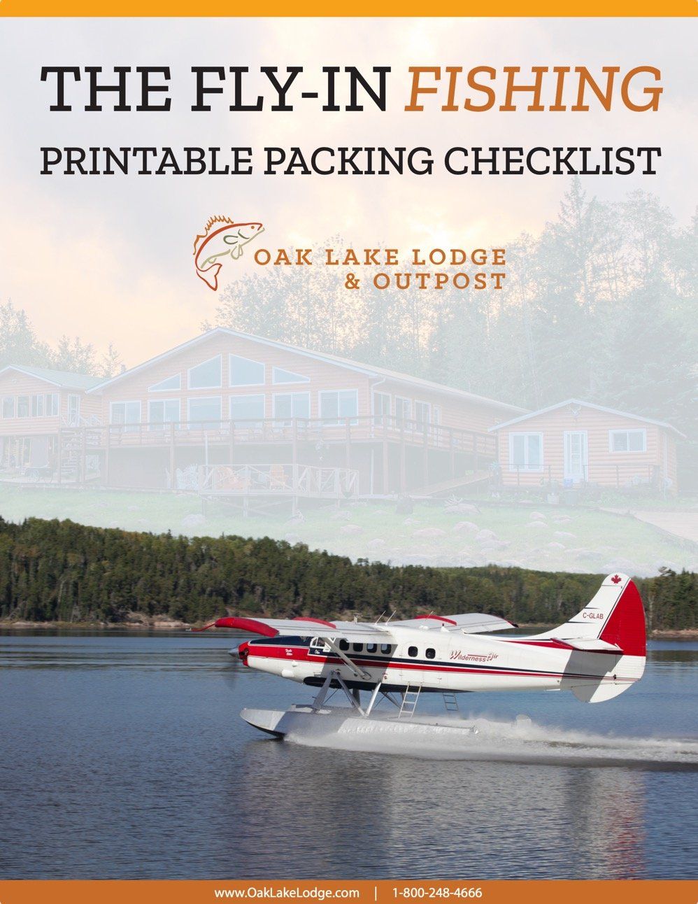 The fly-in fishing printable packing checklist cover page.