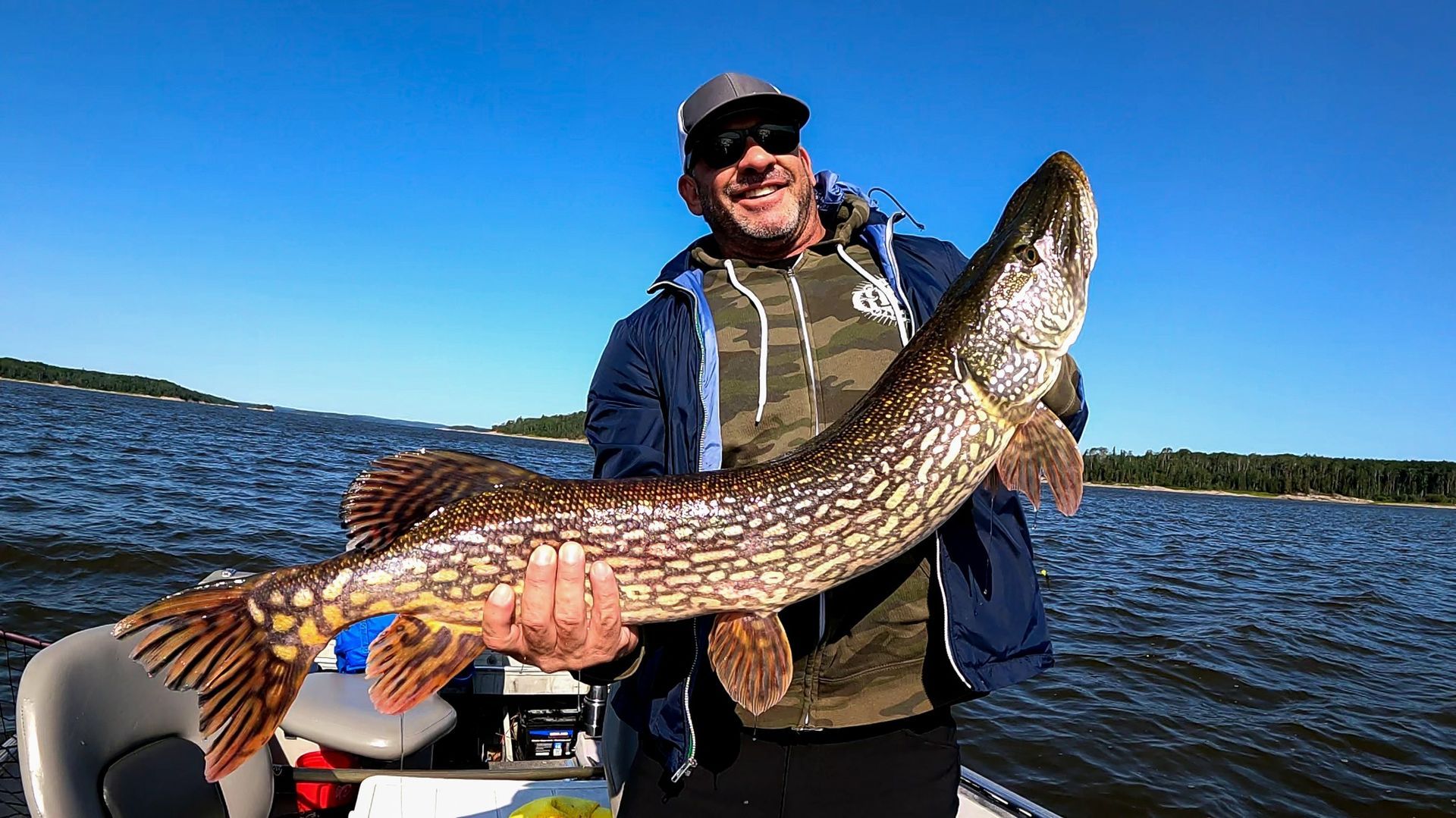 northern pike caught at oak lake lodge.