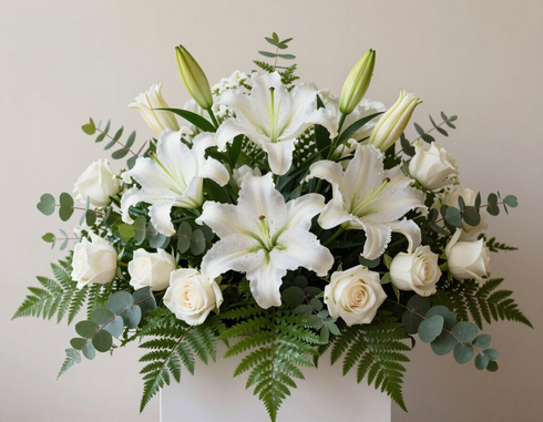 Addobbo floreale funebre elegante