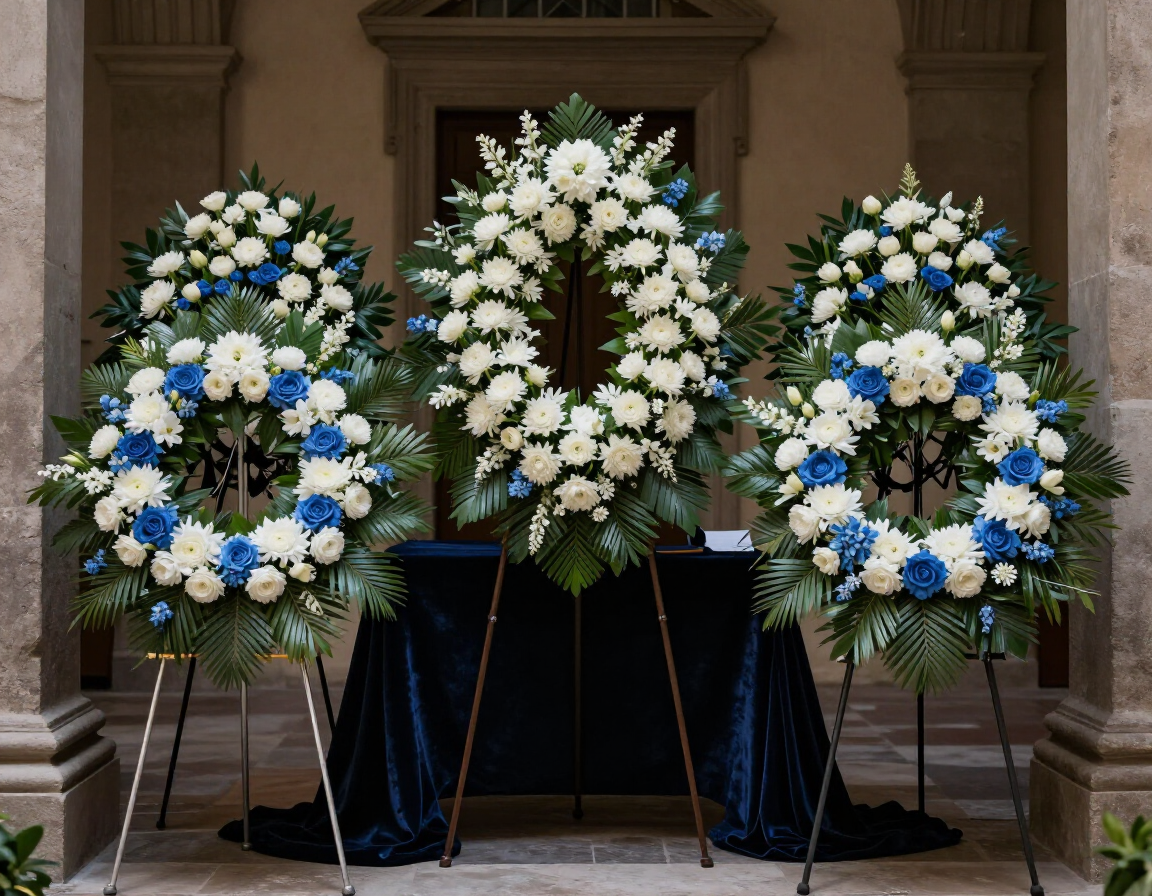 Corone floreali per cerimonia funebre