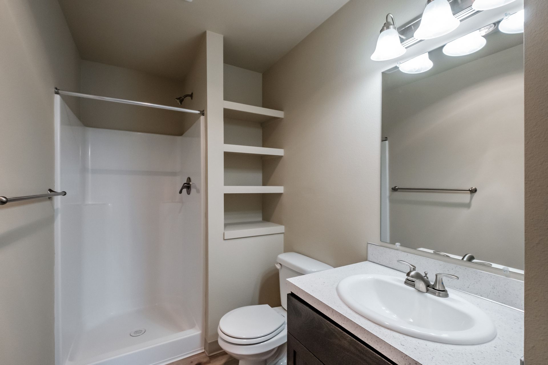 Santiam Gateway Apartments in Sweet Home Oregon, two-bedroom two-bathroom – master bathroom -1.