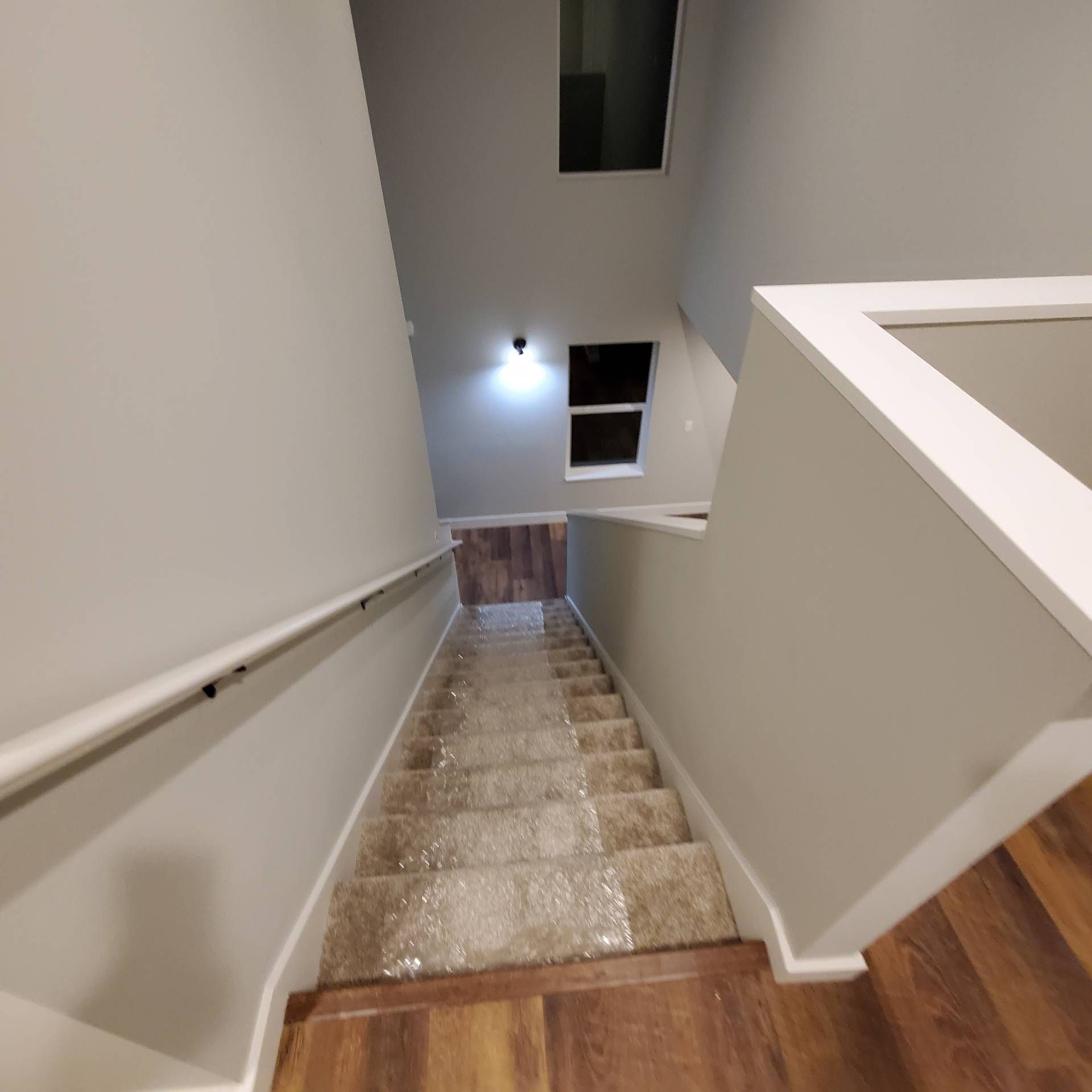 Rye Street Town Homes in Albany, OR. Two Bedroom, Two and 1/2 Bathroom – staircase. 