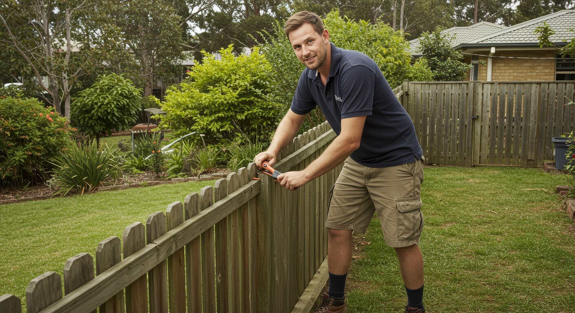 Professional Handyman Performing Fence Repairs Erakala
