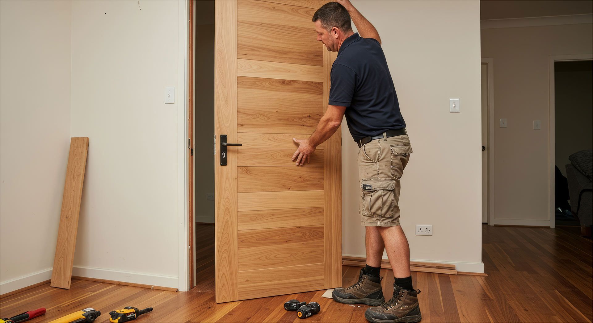 Timber Door Installation In Paget
