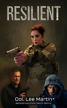 Book cover: A woman in military fatigues aims a gun. Two men are in the foreground.