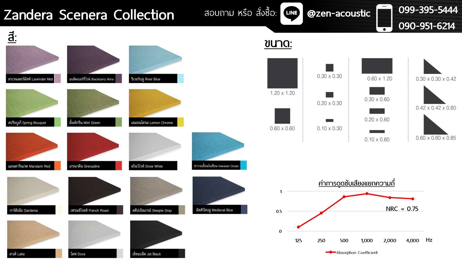 แผ่นซับเสียง SCG Zandera Scenera Collection