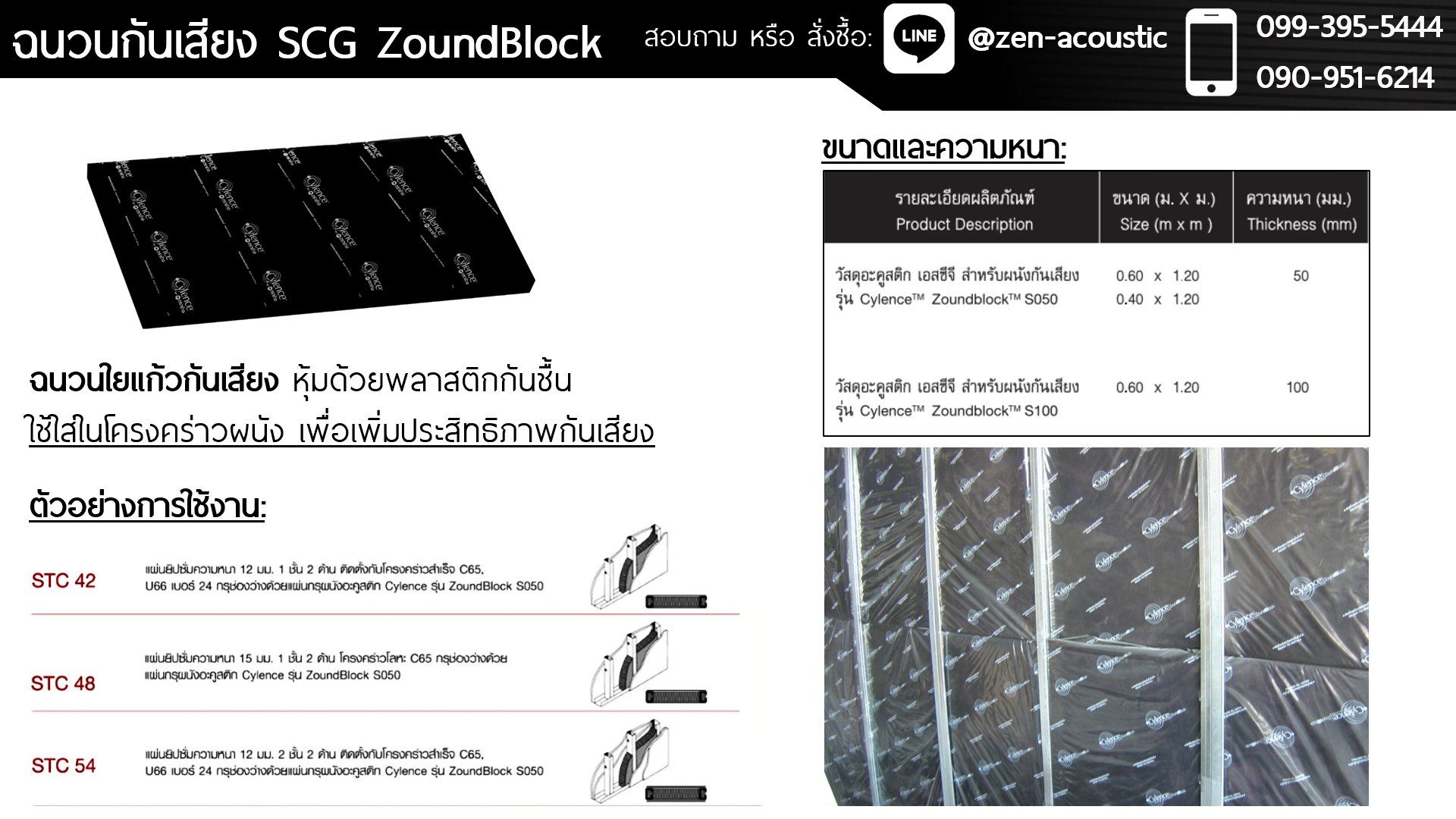ฉนวนกันเสียง SCG Cylence Zoundblock