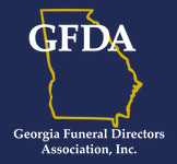 GFDA logo with Georgia state outline and text “Georgia Funeral Directors Association, Inc.”
