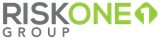 RiskOne Group logo with gray and green text and a green circular icon