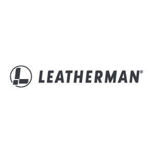 Leatherman logo in black on a white background