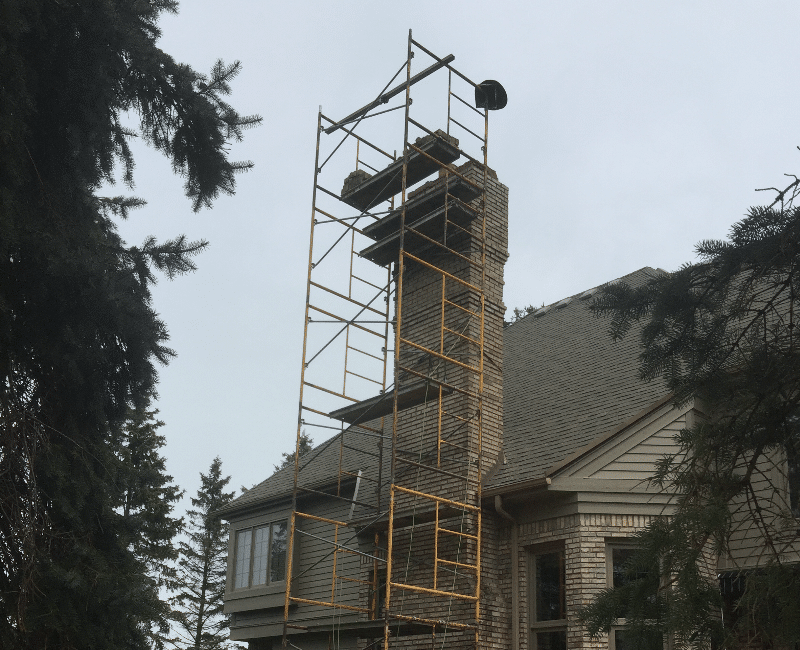 Chimney Under Construction - Taylor, MI - Best Chimney Company