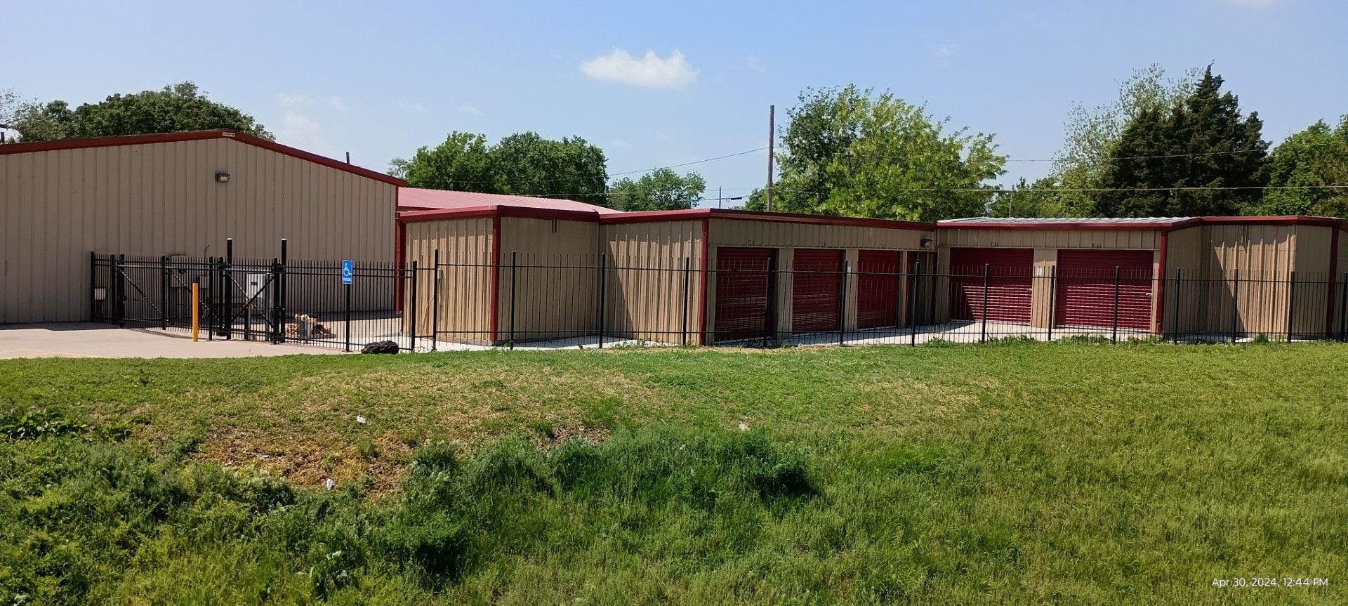 Gated 24-hour access storage units at Nomar Self Storage in Wichita, KS