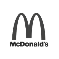 McDonald’s golden arches logo with the word “McDonald’s” beneath it on a white background