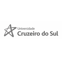 Logo da Universidade Cruzeiro do Sul em cinza sobre fundo branco