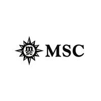 MSC logo with black compass emblem and bold black letters on white background