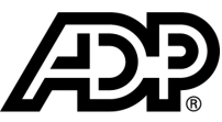 ADP logo in black with white background and registered trademark symbol