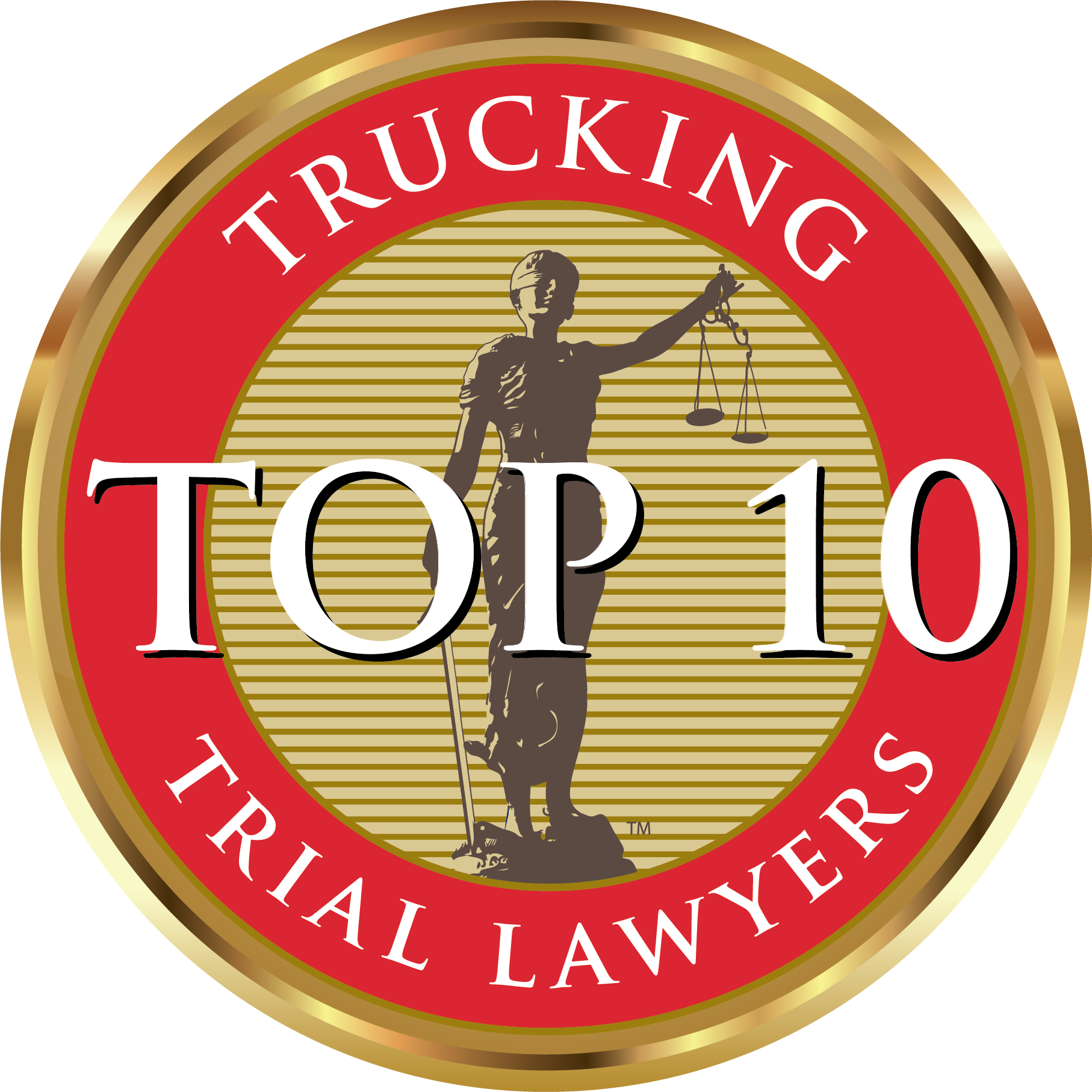 Top 10 Trucking Trial Lawyers recognition