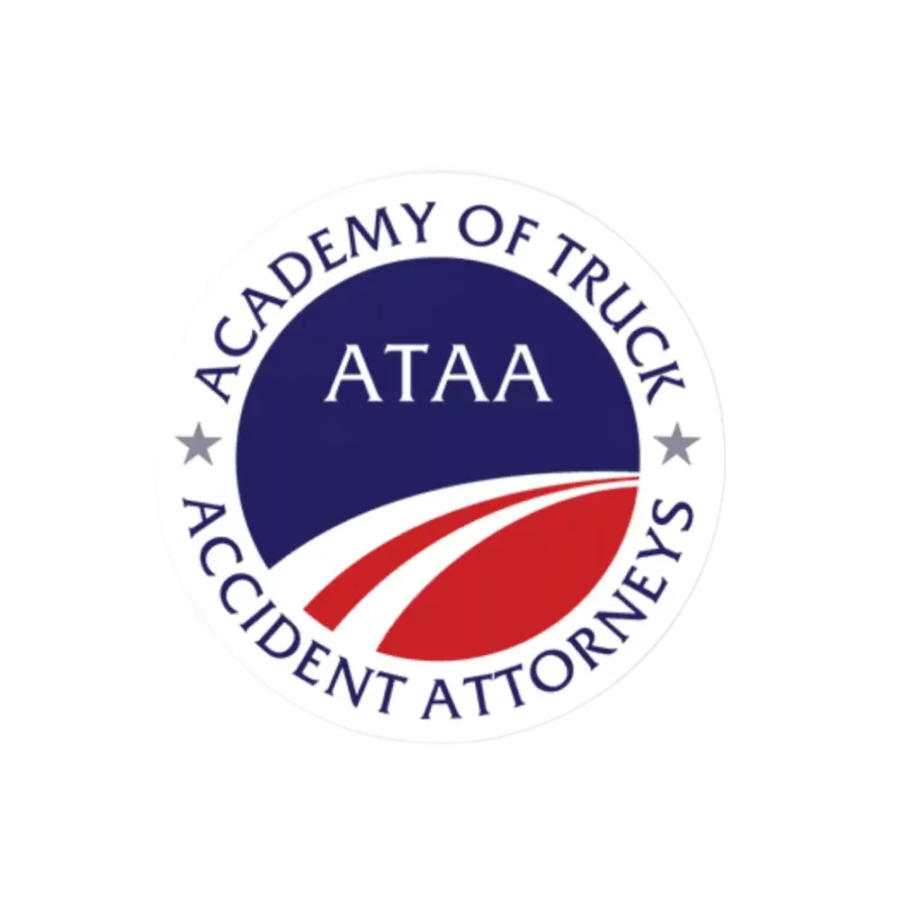 Academy of Truck Accident Attorneys logo with blue, red, and white circular design and ATAA initials
