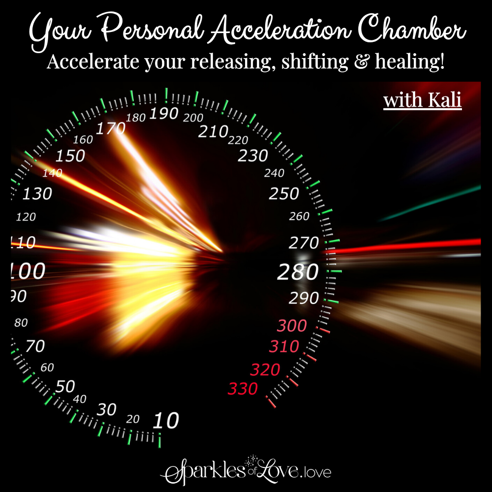 “Your Personal Acceleration Chamber” text over a speeding speedometer with light streaks and “with Kali”