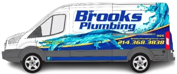 White plumbing service van with 