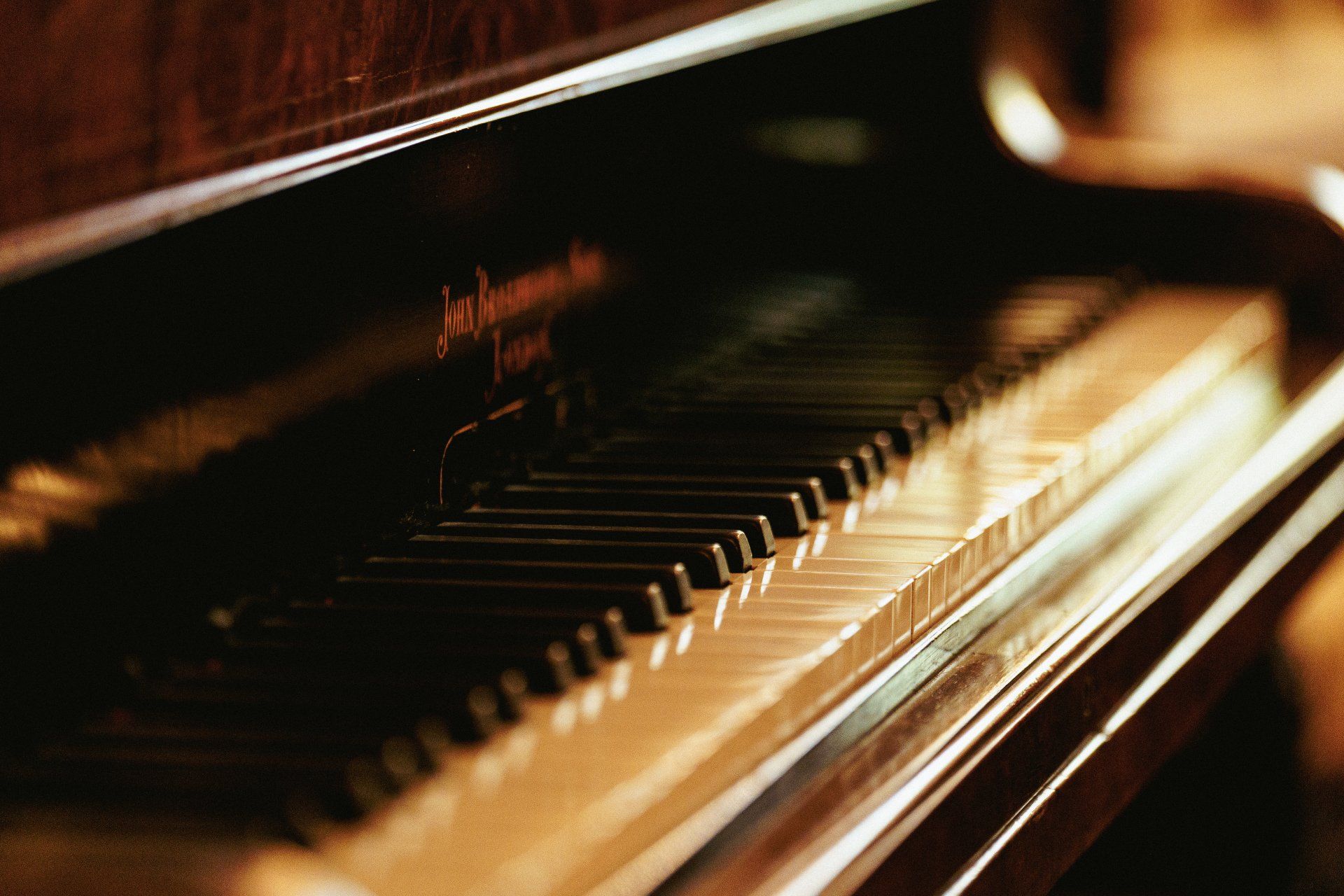 A close up of the keys of a piano