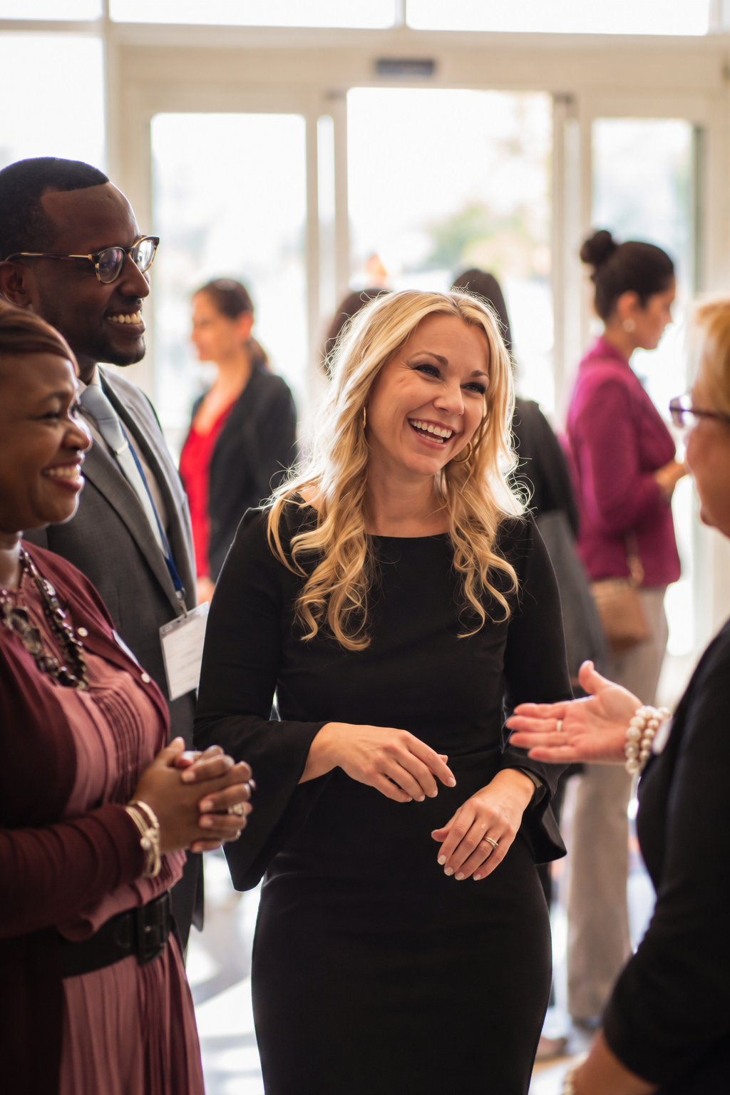 US PREP staff and partners talking together at a convening