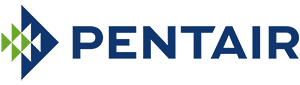 Pentair logo with blue text and green-blue geometric icon on white background