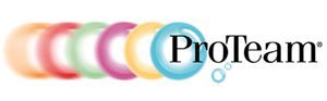 ProTeam logo with multicolored overlapping rings and black text
