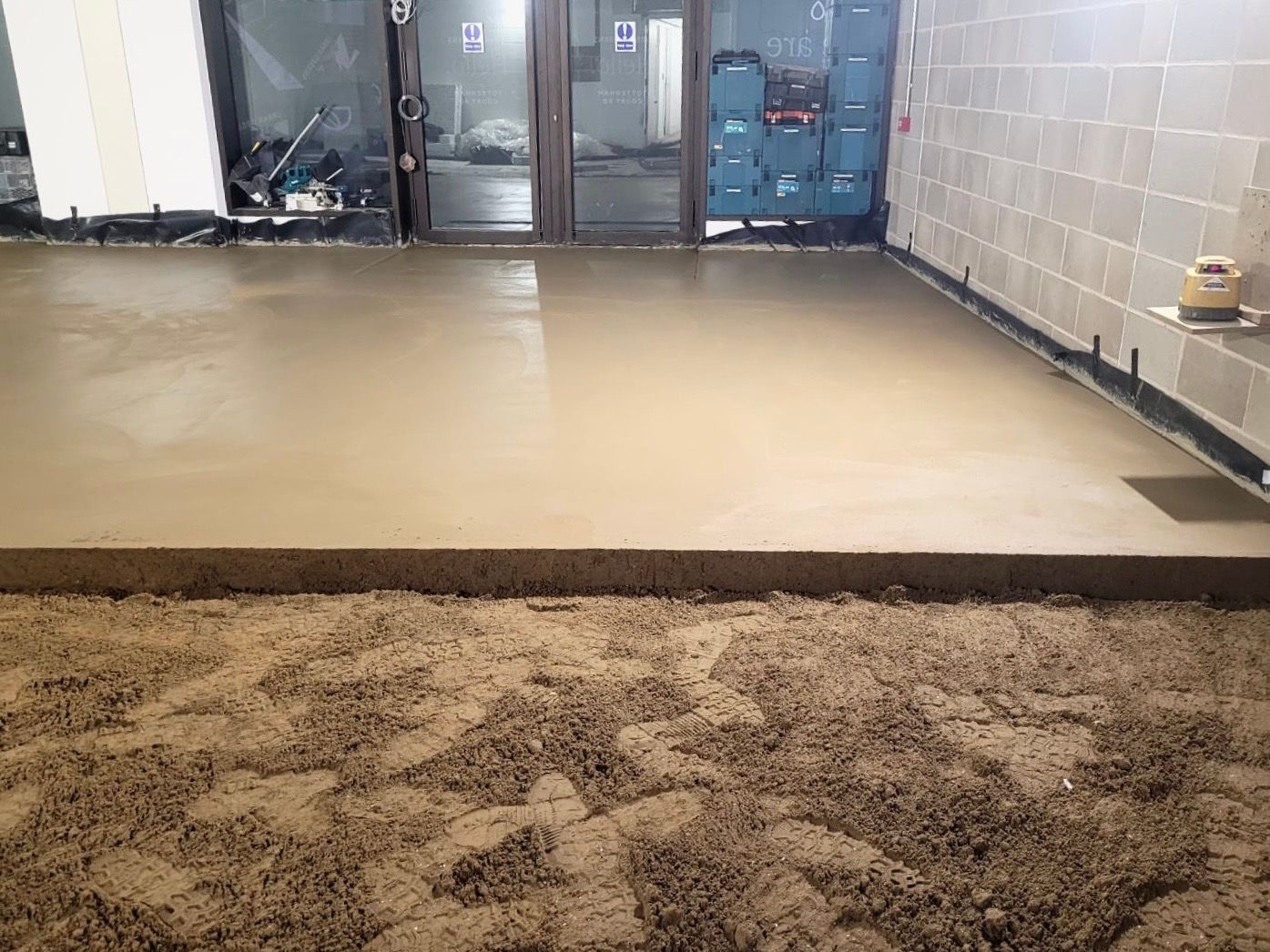 Fibre reinforced screed floor laid by O. C. Floor Screeding