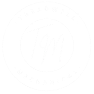 White circular logo with "TREND WELL" at the top and "by RANICA" at the bottom, with stylized "RM" in the center.
