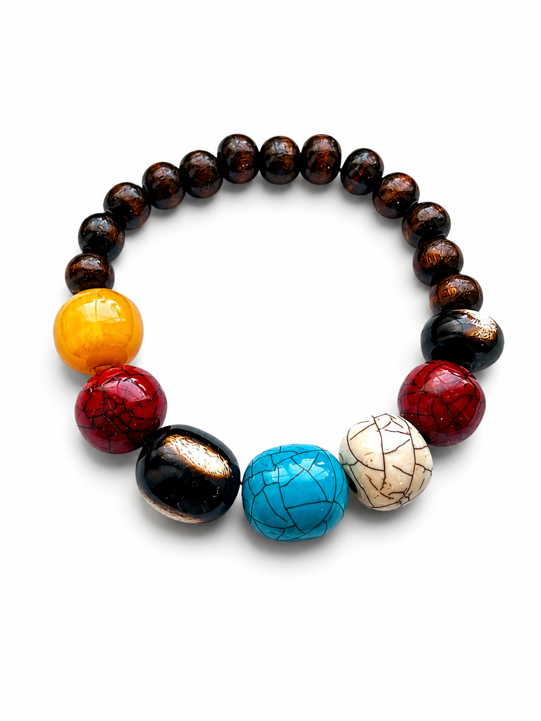 Vibrant Chunky Boho Stretch Bracelet