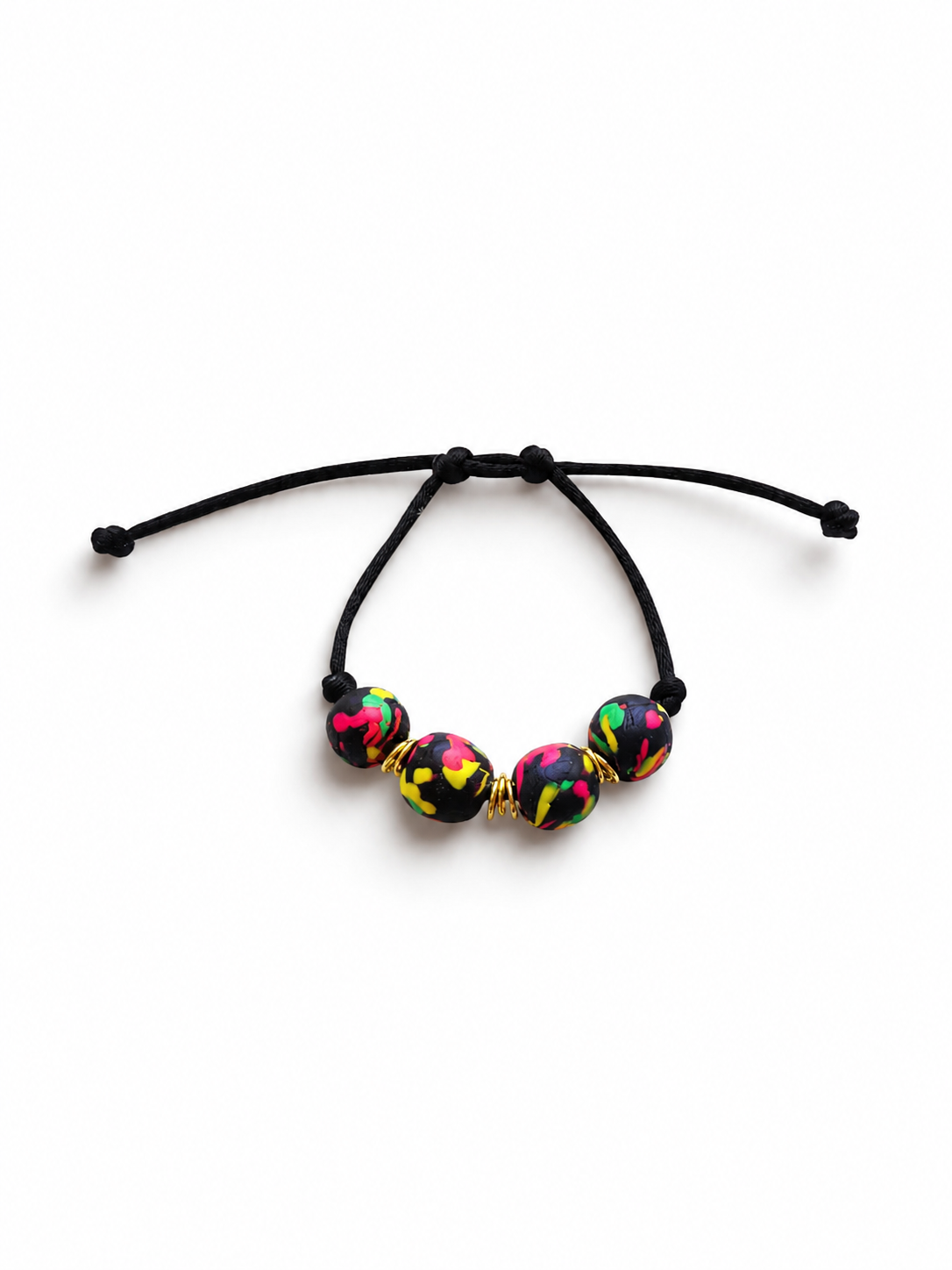Adjustable Ethnic Beaded Bracelet