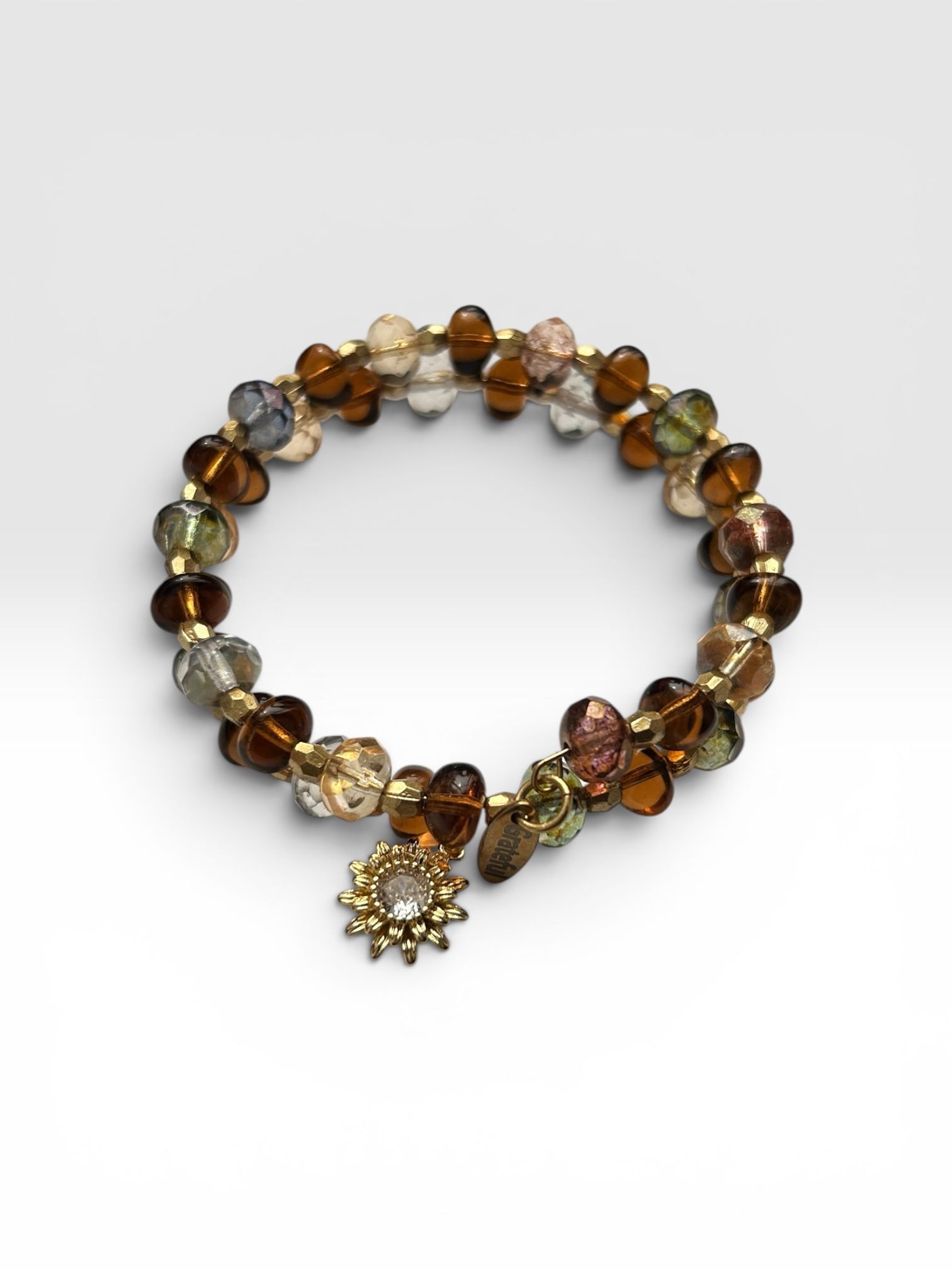 Classy Memory Wire Bracelet with Charm